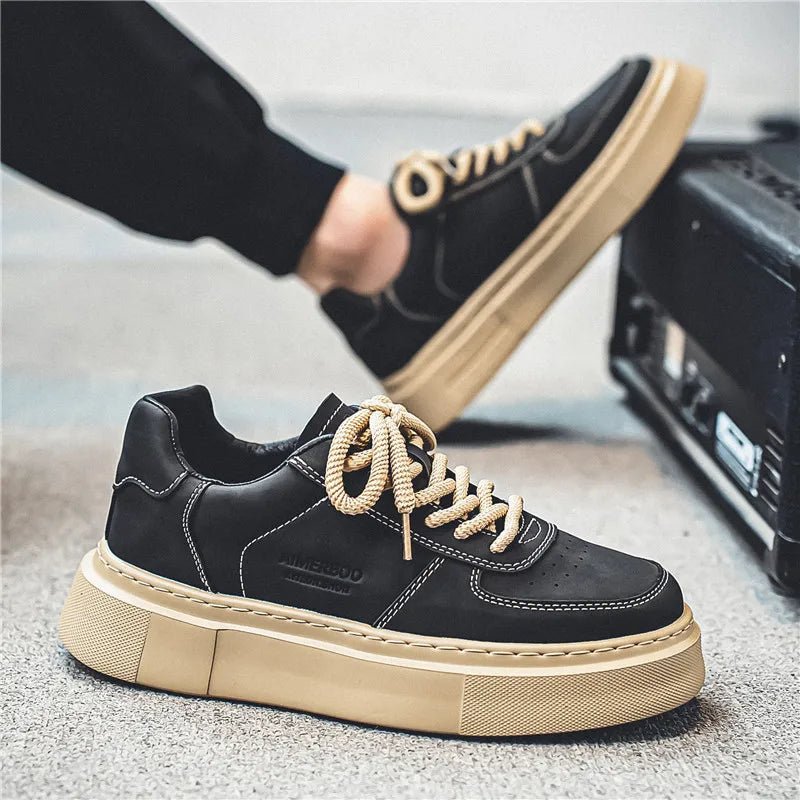 Shoes Men Leather Loafers Black - SevenSNK