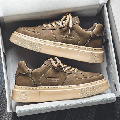Shoes Men Leather Loafers Brown - SevenSNK